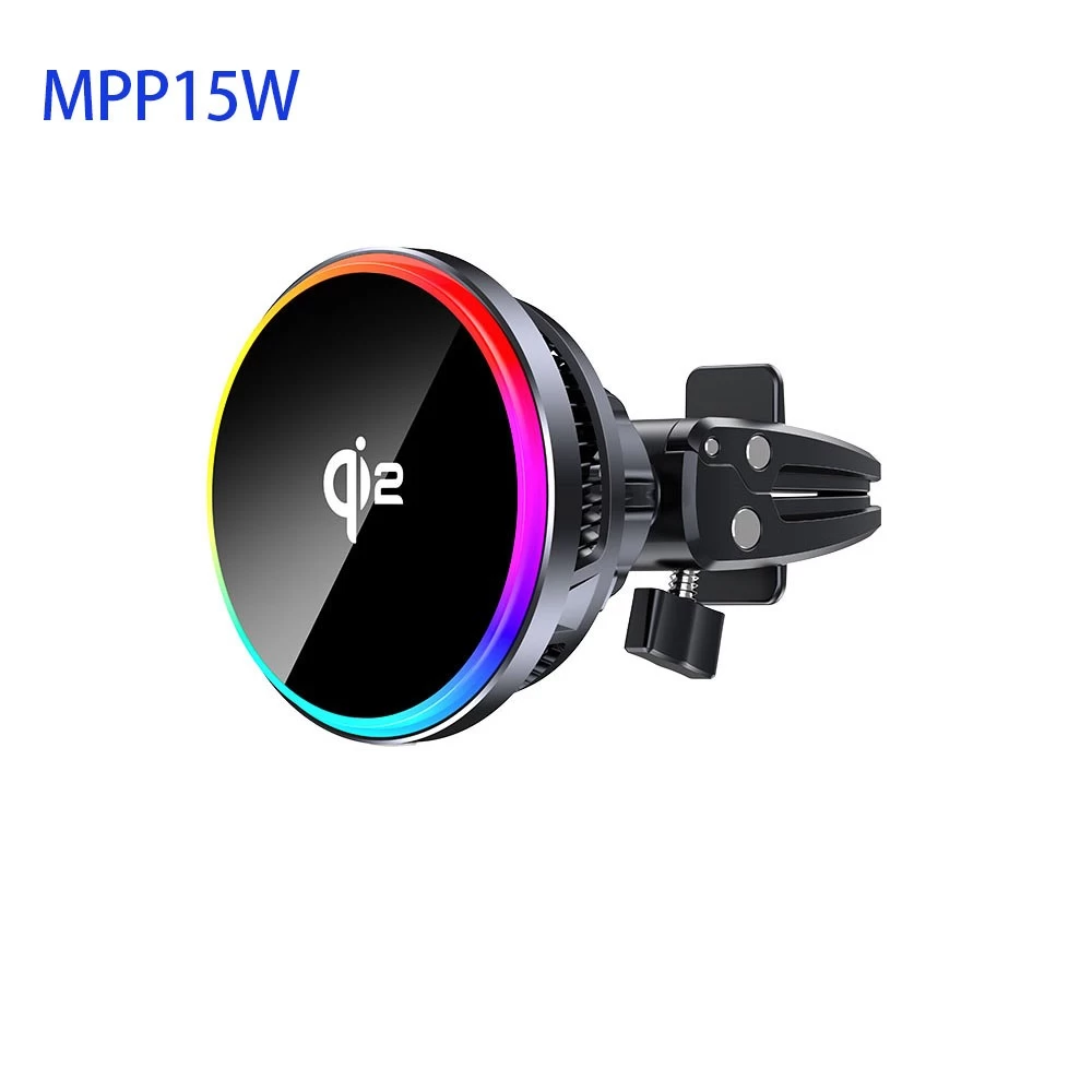 China Qi2 15W magnetic car wireless charger for car manufacturer