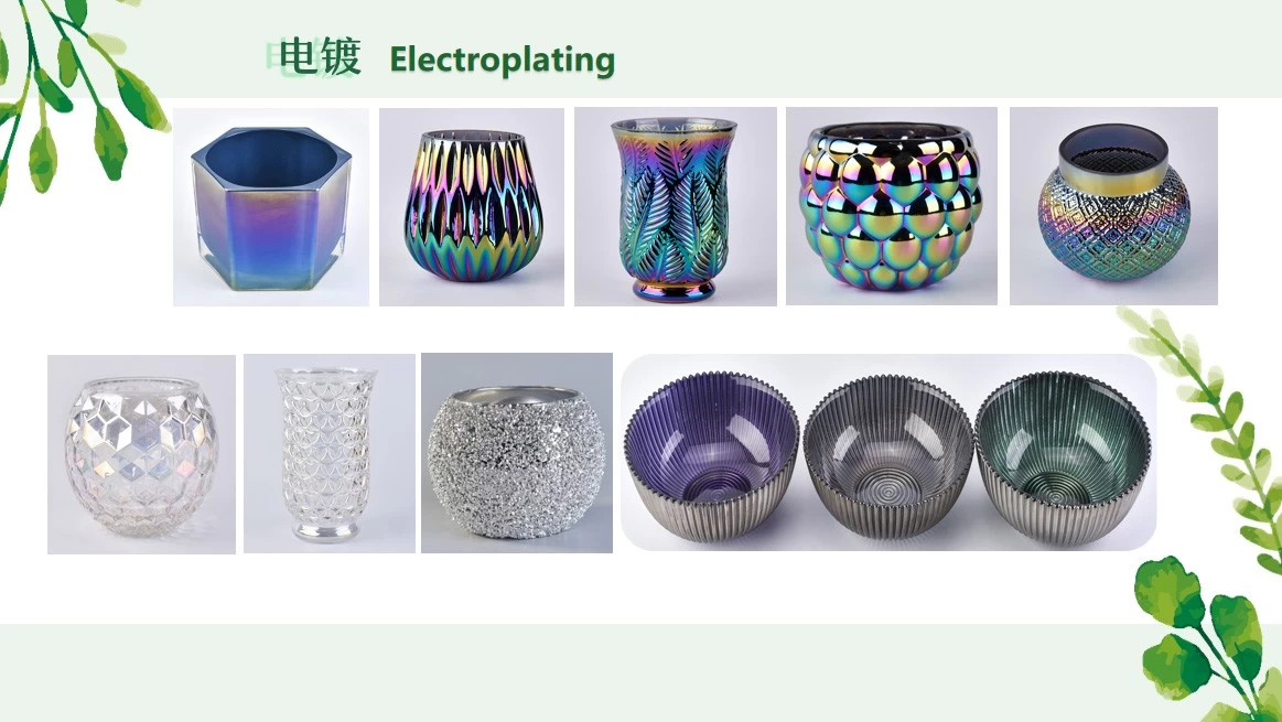 电镀玻璃烛台批发