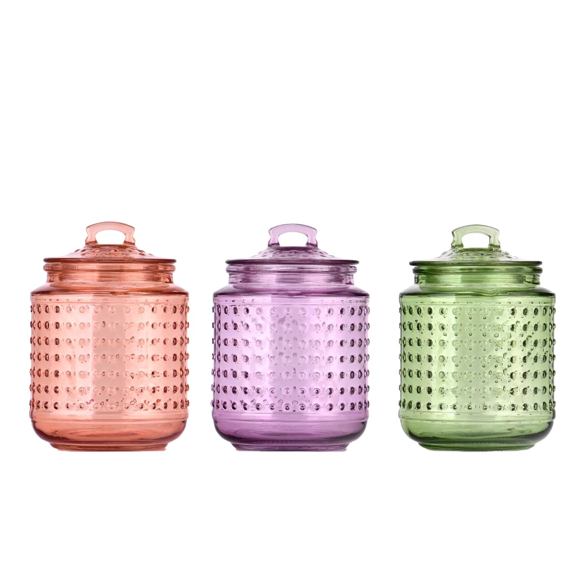 Custom orange spot glass candle jar with lids wholesaler