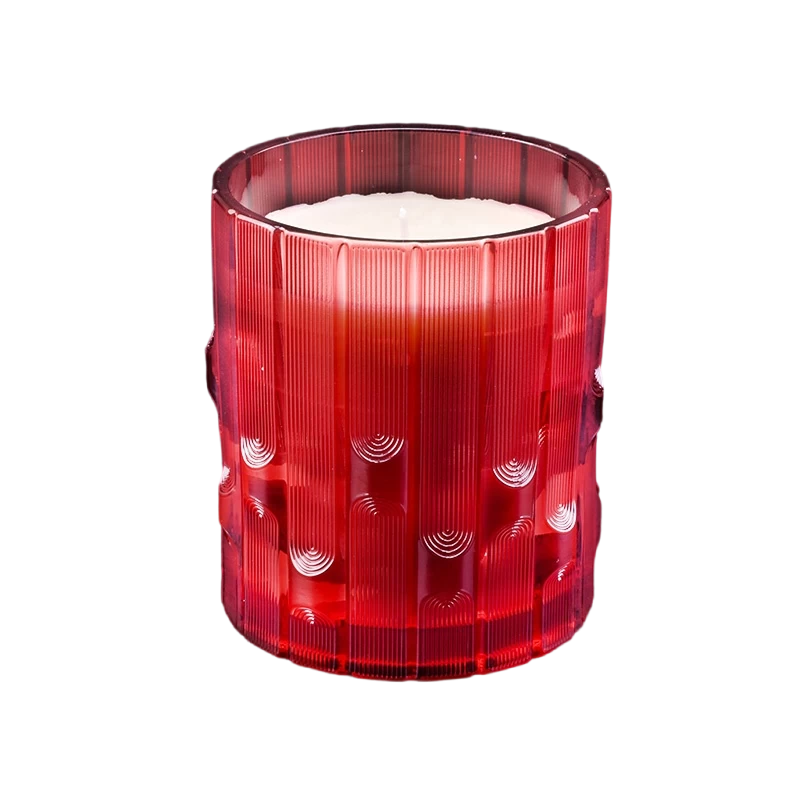 285ml Green syllable jar glass candle jars unique scented candle jar