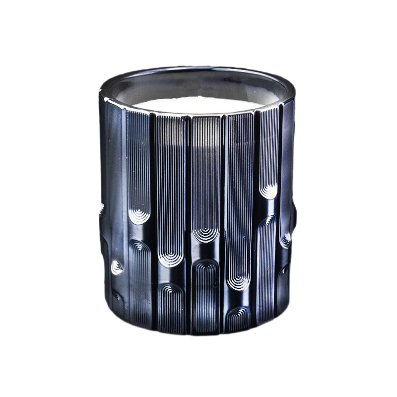 285ml Green syllable jar glass candle jars unique scented candle jar