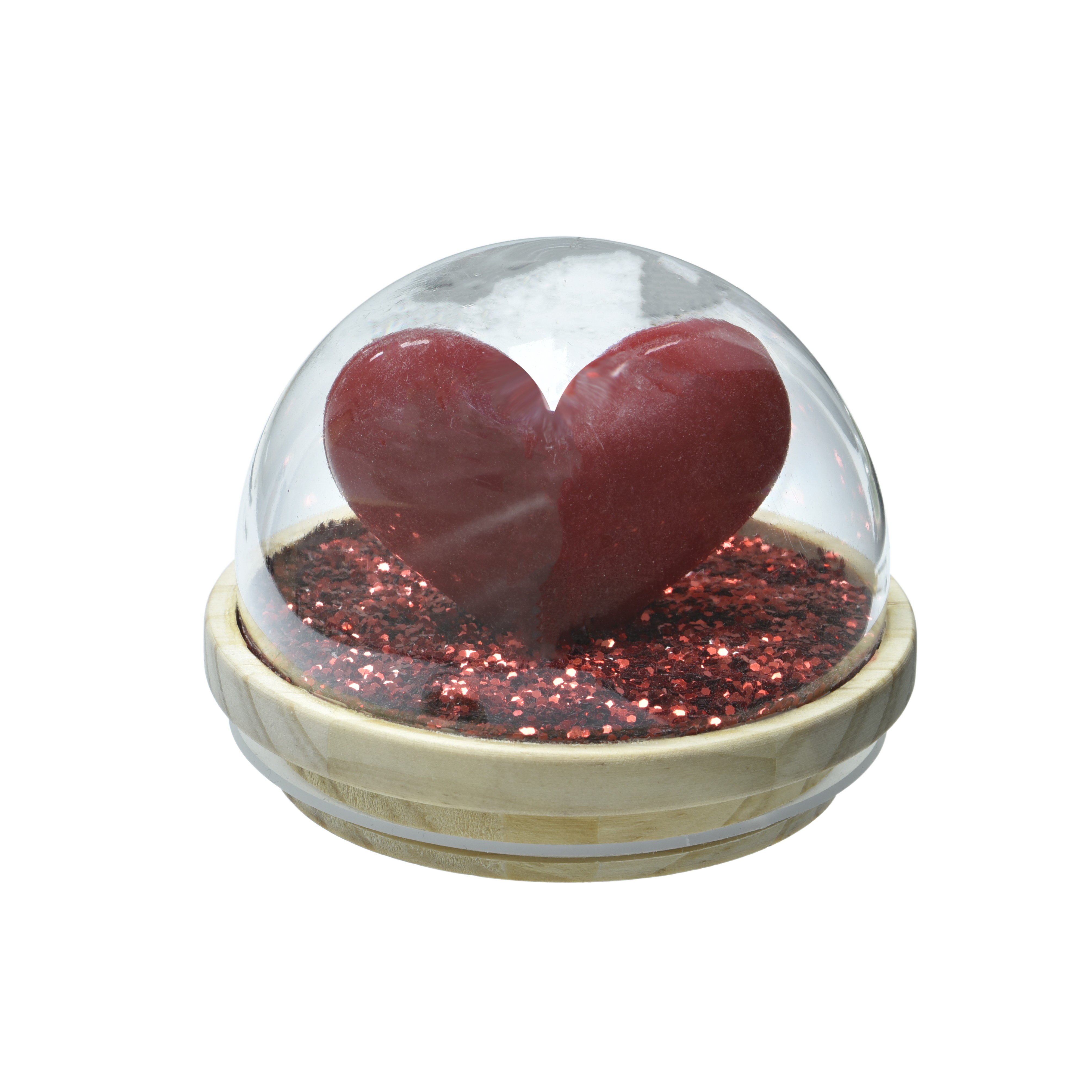 Wholesale 3D patterned plaque and watering pot transparent hemispherical wood lid