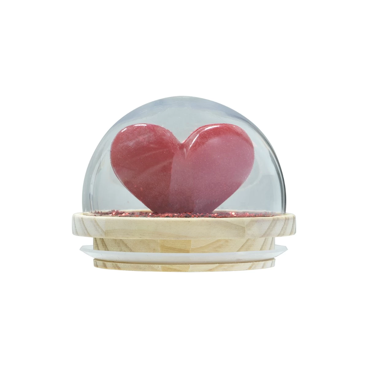 China Wholesale 3D patterned red hearts with thin flashes and other hemispherical wood lids manufacturer