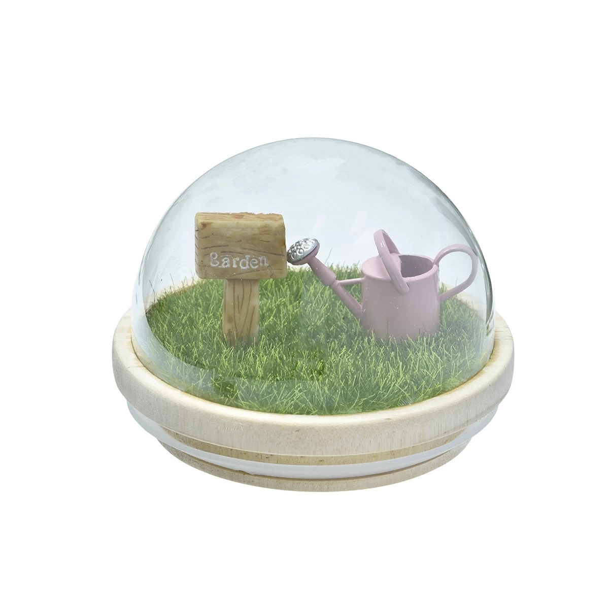China Wholesale 3D patterned plaque and watering pot transparent hemispherical wood lid manufacturer
