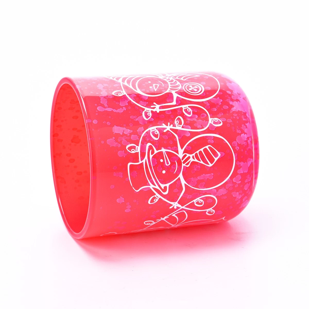 Cina Barattolo portacandele in vetro di carta decalcomania natalizia di lusso personalizzato con rose rosse e coperchio produttore