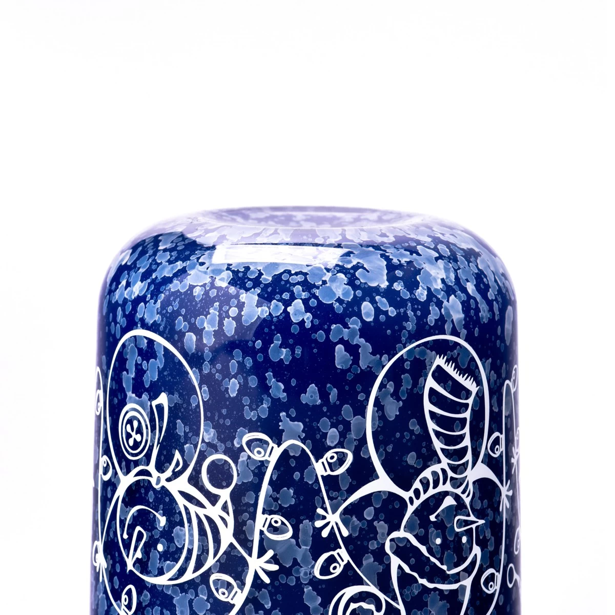 China Wholesale custom logo dark blue Christmas decal paper glass candle holder with lid manufacturer
