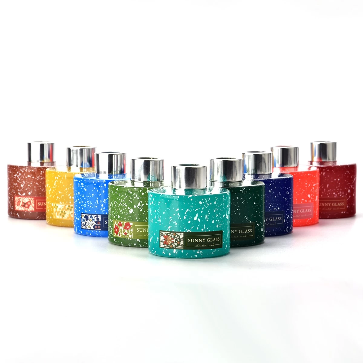 Luxury Private Label Turquoise Christmas Glass Diffuser Bottles Home Decor