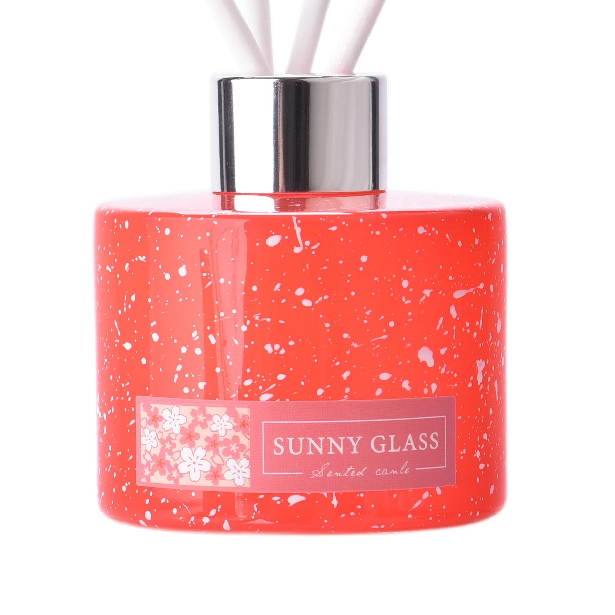 China High quality light red Christmas glass diffuser bottles wholesale manufacturer