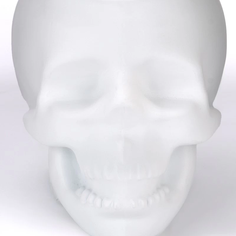 China Wholesale Halloween white skull glass candle jars for holiday decorations manufacturer