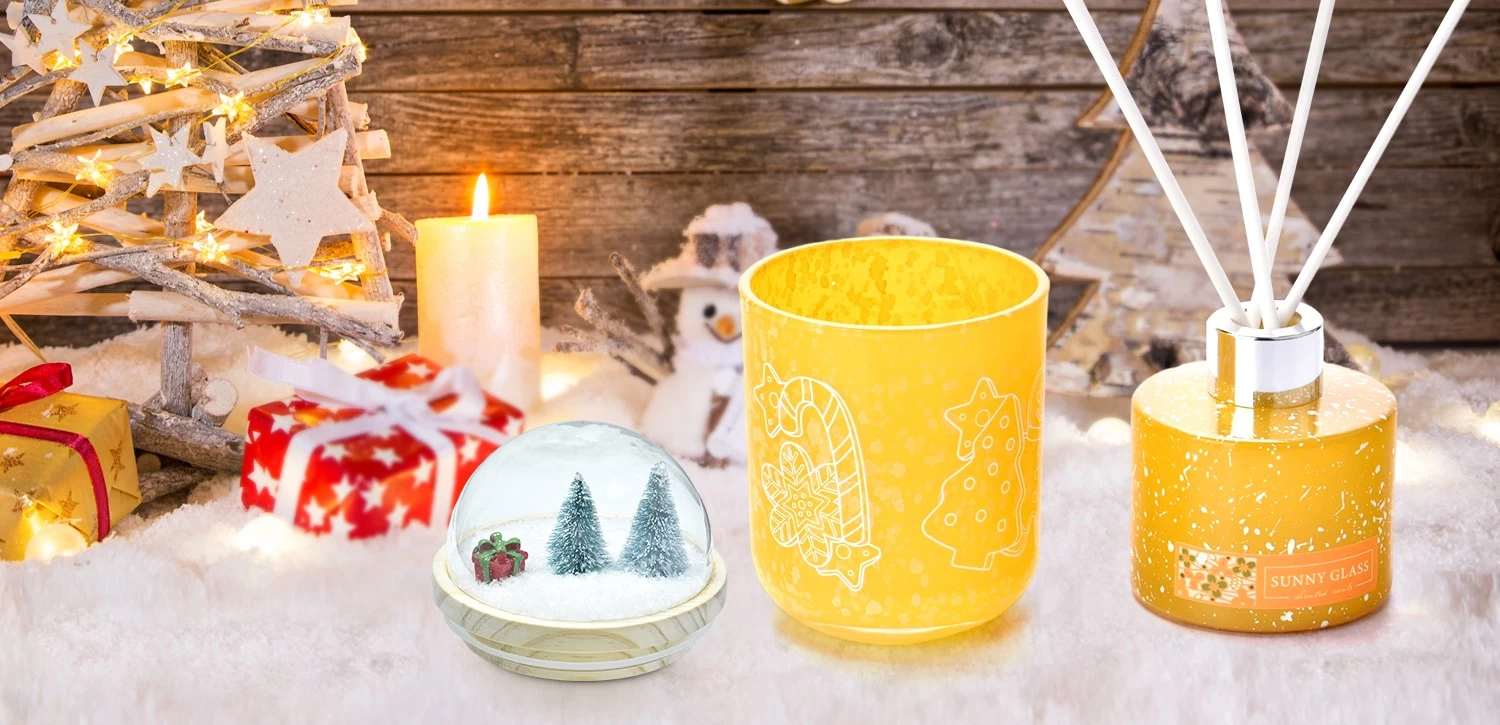 High quality yellow glass diffuser bottle for home decoration
