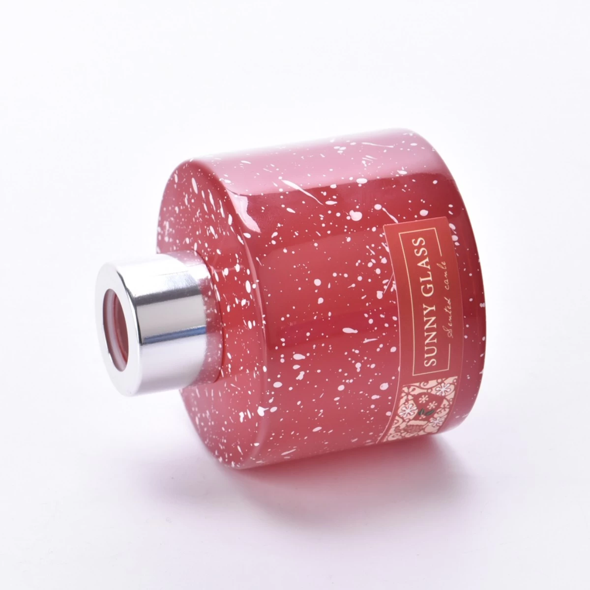 China Custom Christmas gift box set red glass diffuser bottle holiday decoration manufacturer