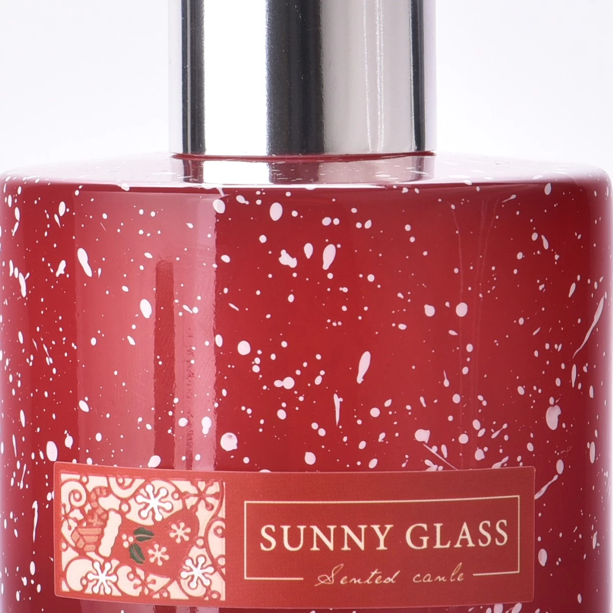 China Custom Christmas gift box set red glass diffuser bottle holiday decoration manufacturer