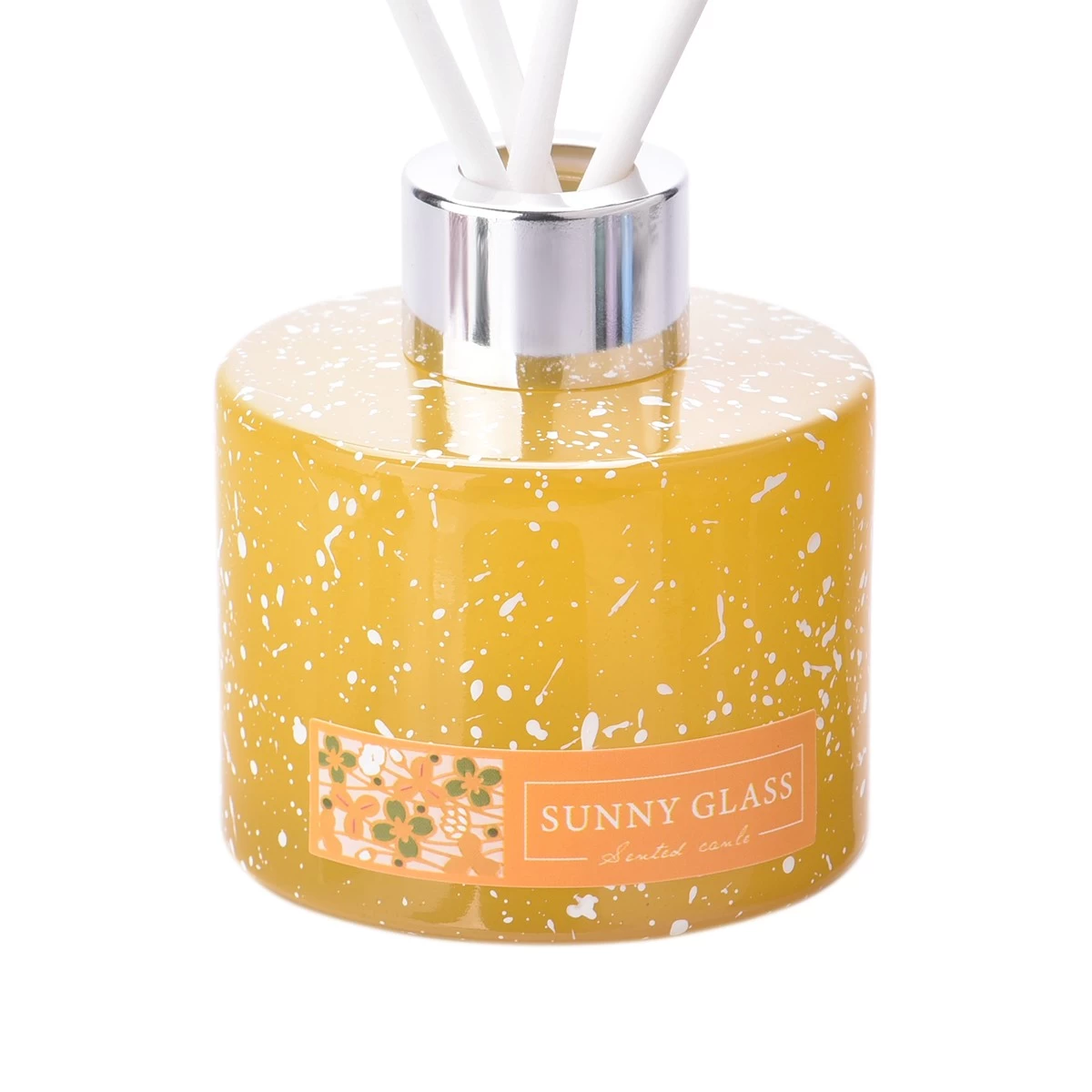China High quality yellow glass diffuser bottle for home decoration manufacturer