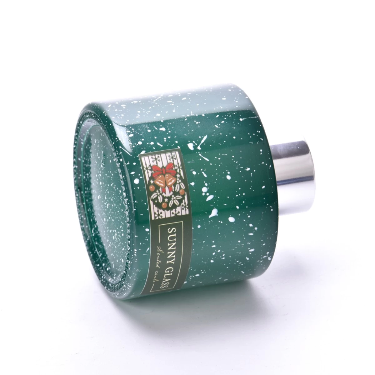 China Wholesale Premium Dark Green Christmas Glass Diffuser Bottles  manufacturer
