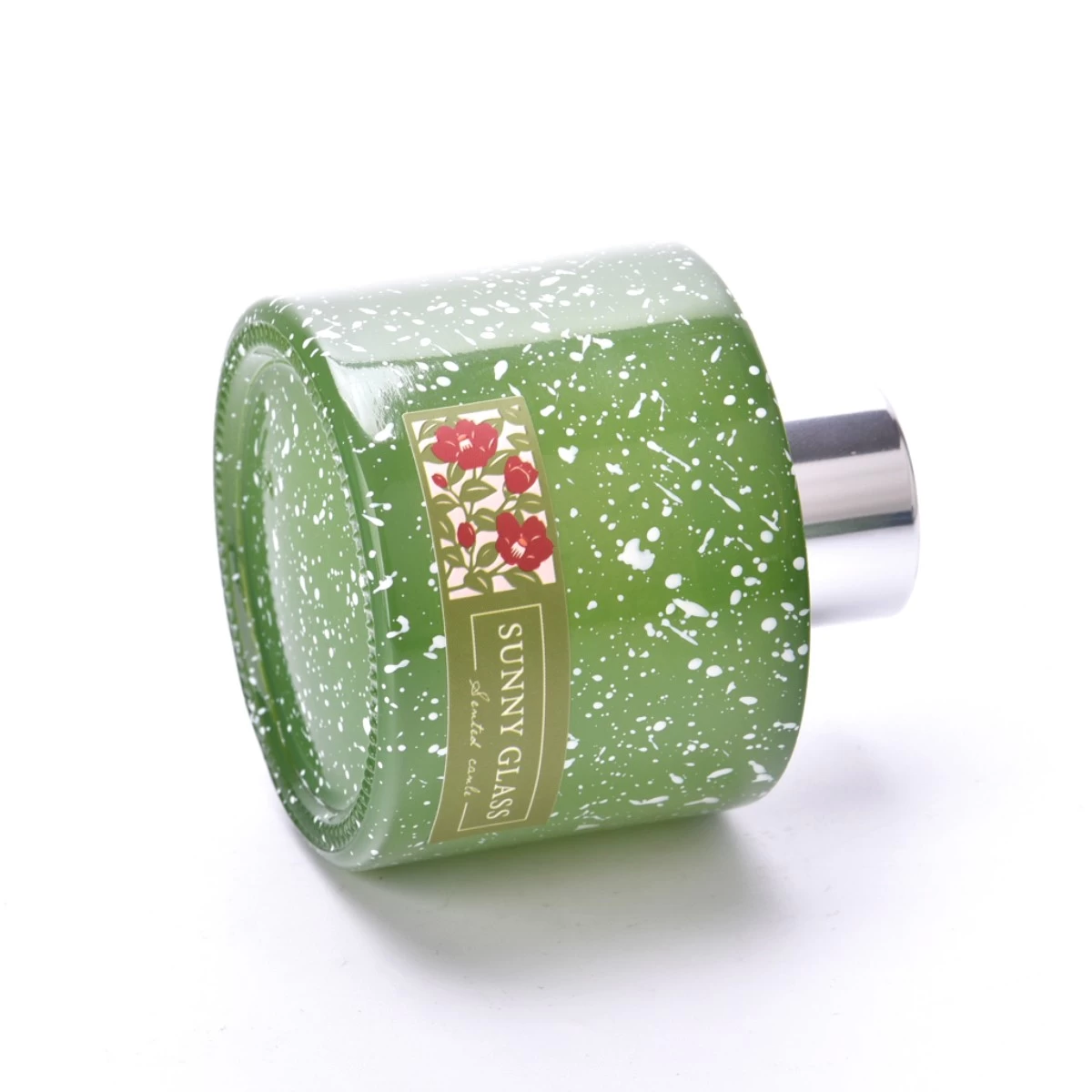 China Wholesale customized green christmas glass diffuser bottles for home gift manufacturer