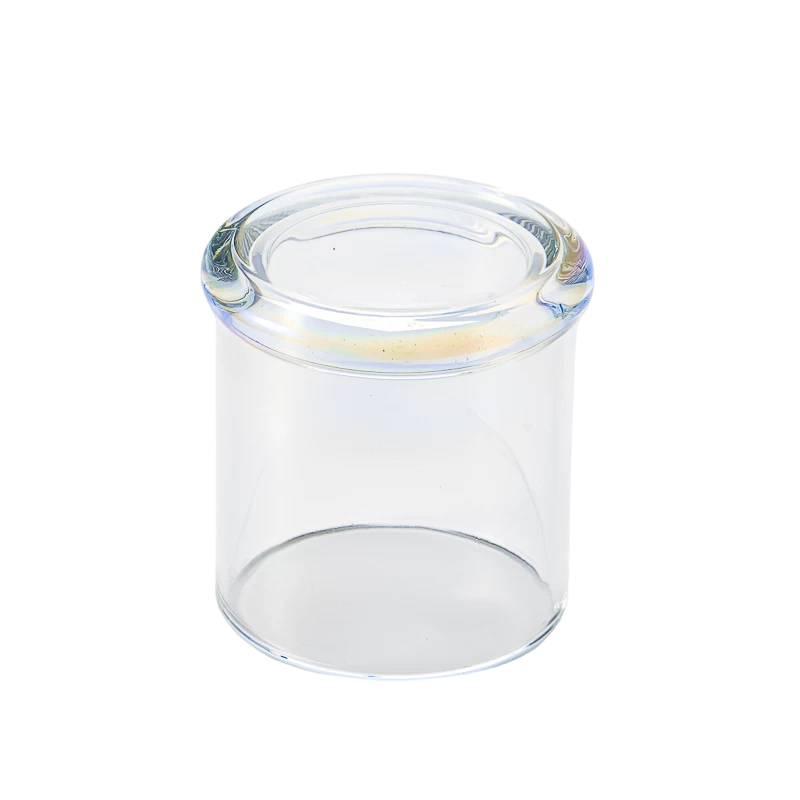 China Luxury custom gradient transparent glass candle jar wedding decoration manufacturer