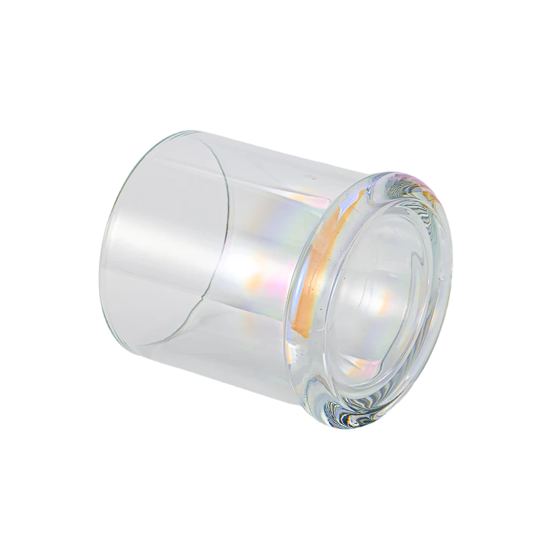 China Luxury custom gradient transparent glass candle jar wedding decoration manufacturer