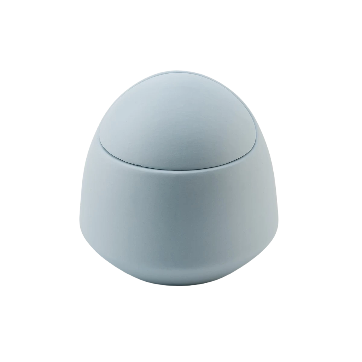 Cina Famiglia nordica all'ingrosso semplice aromaterapia vasette di candele in ceramica con coperchi-blu produttore