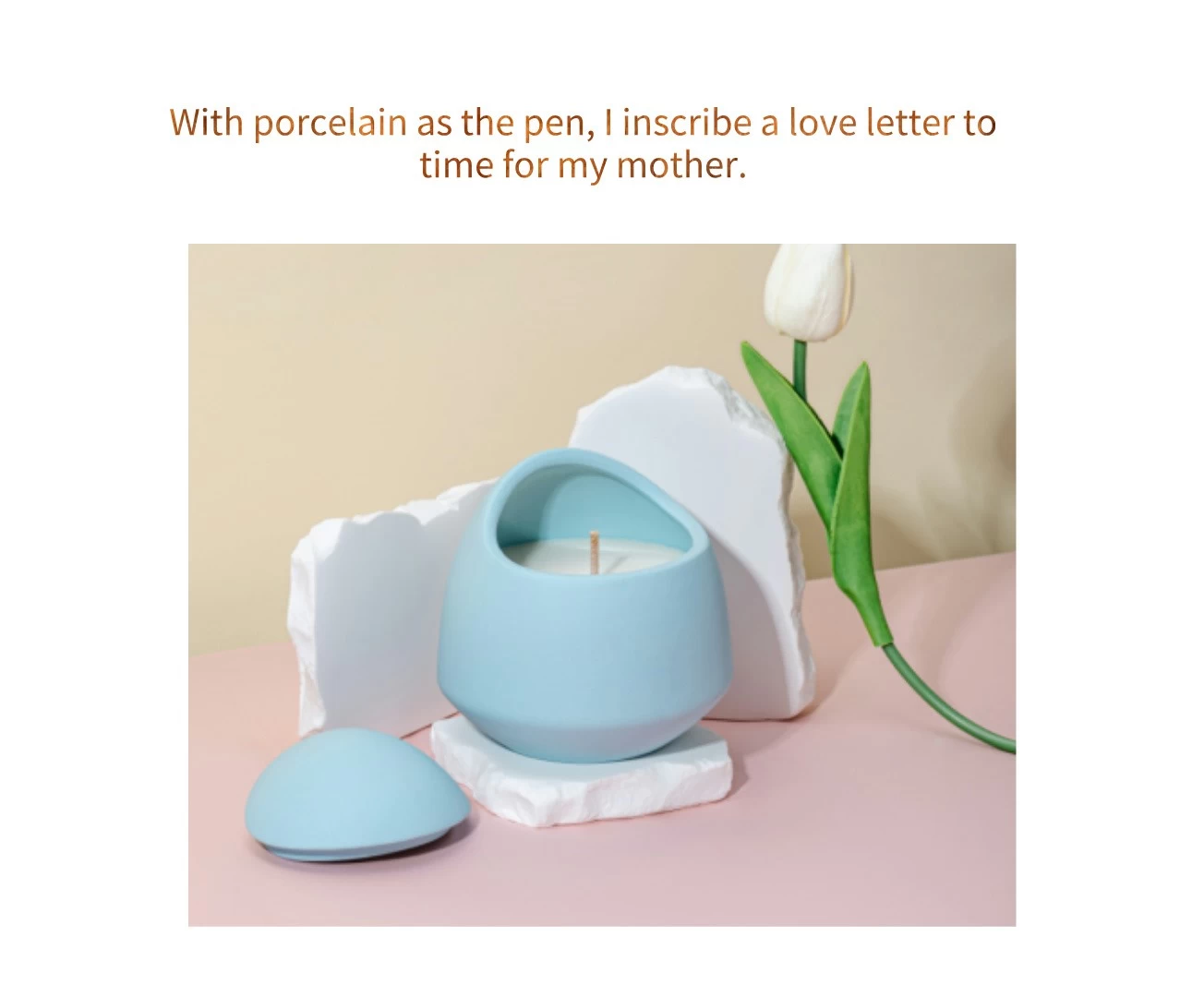 With porcelain as the pen, I inscribe a love letter to time for my mother. 