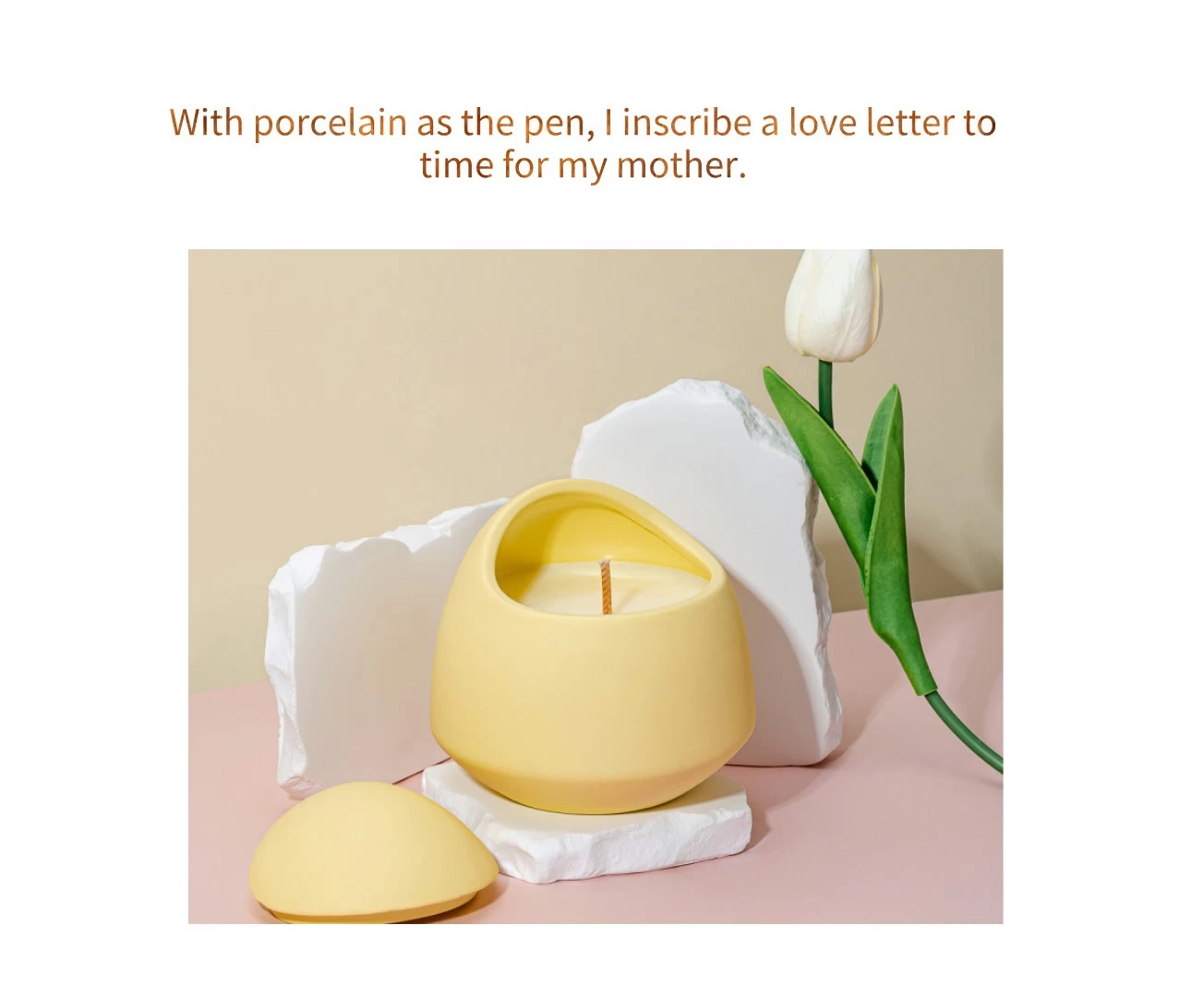 With porcelain as the pen, I inscribe a love letter to time for my mother. 