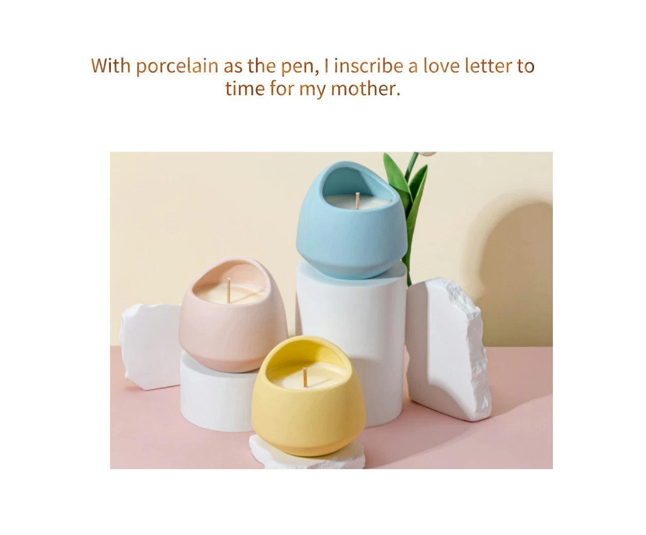 With porcelain as the pen, I inscribe a love letter to time for my mother. 
