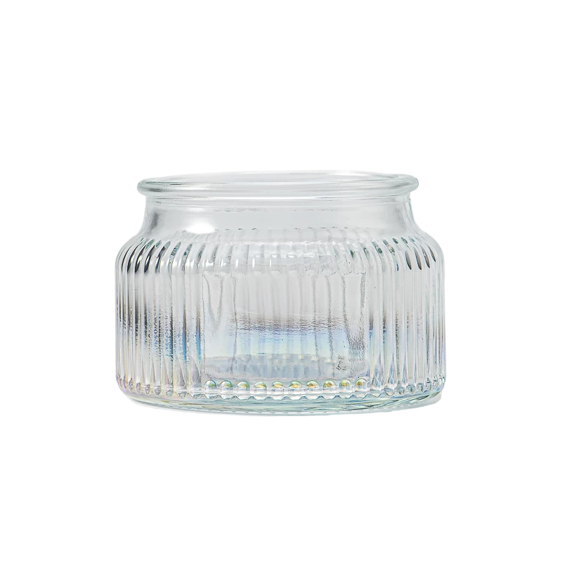 China Wholesale Gradient Color Glass Vessel Scented Soy Candle Glass Jar manufacturer
