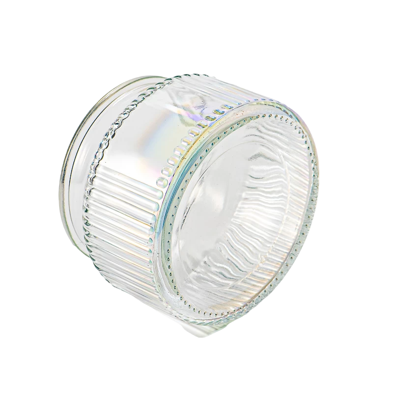 China Wholesale Gradient Color Glass Vessel Scented Soy Candle Glass Jar manufacturer
