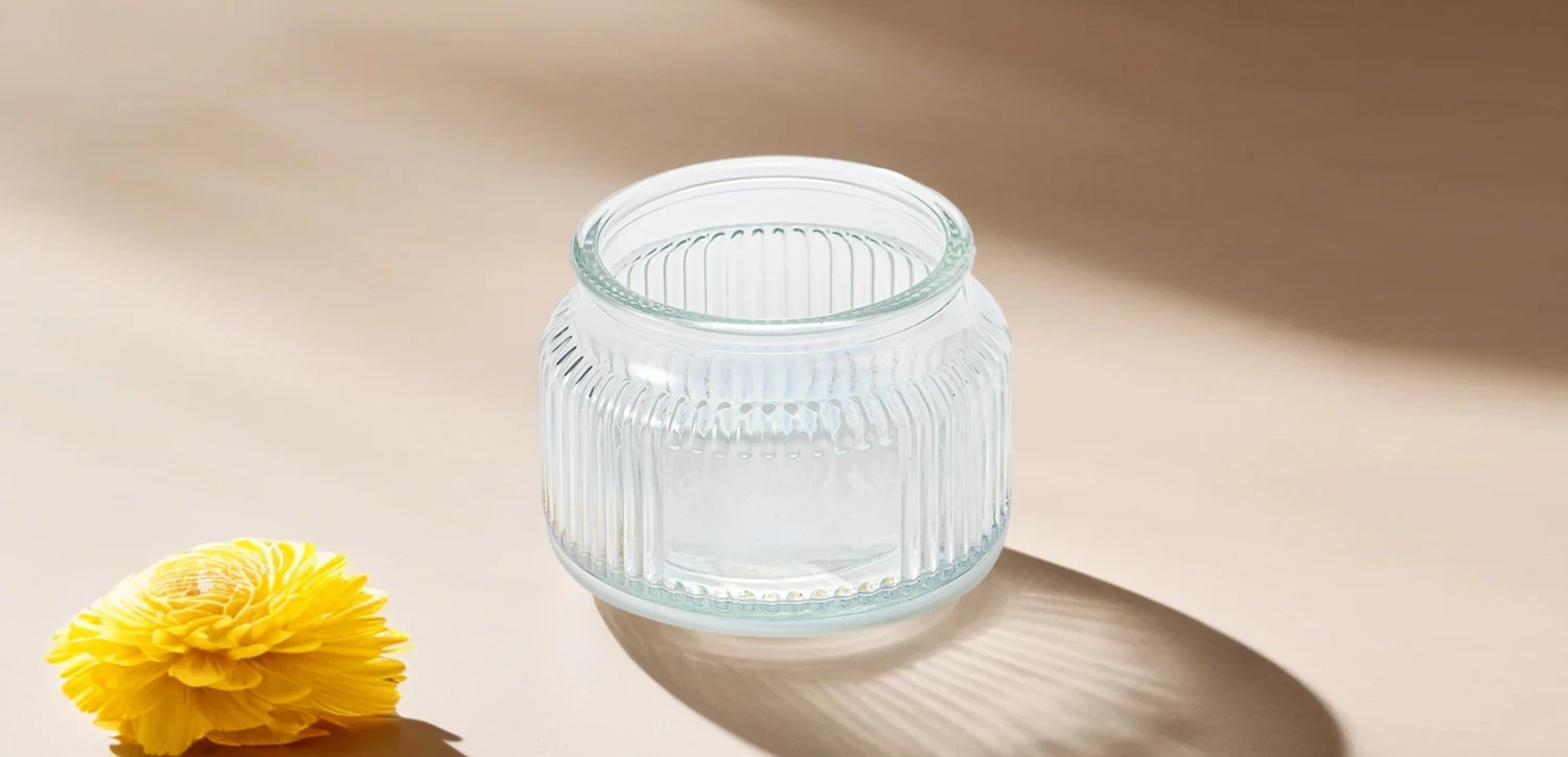 Wholesale Gradient Color Glass Vessel Scented Soy Candle Glass Jar
