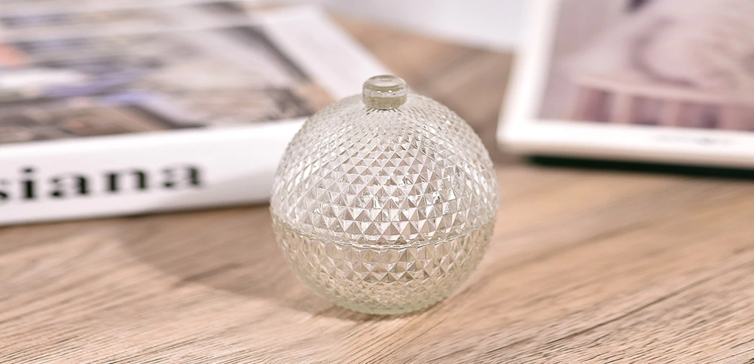 Clear Ball Ornaments for Christmas Tree Decoration Glass Ball Jar Glass Candle Jars With Lids