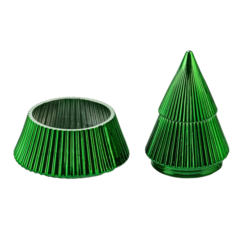 Wholesale multi-layer glass candle jars with lids for Christmas parties