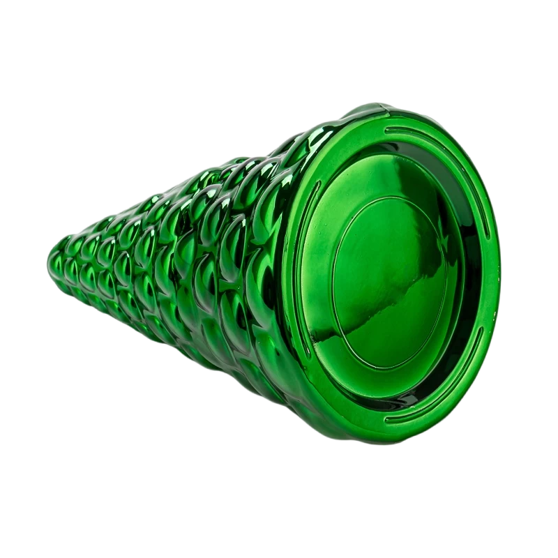 Tsina Pakyawan bionic pine karayom ​​Christmas tree glass candle jar na may mga takip Manufacturer