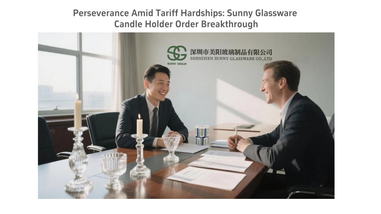 Perseverance Amid Tariff Hardships: Sunny Glassware Candle Holder Order Breakthrough