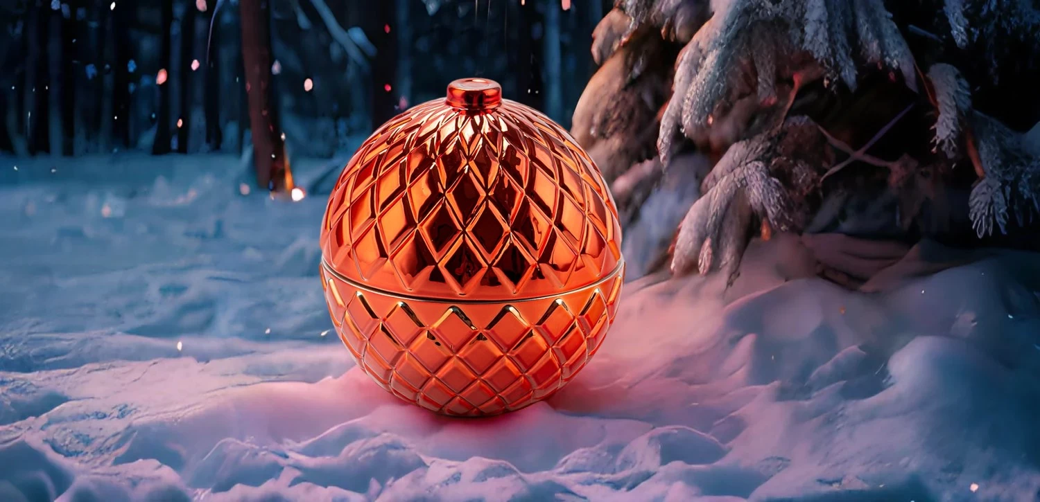 Luxury Custom Christmas Diamond-Pattern Glass Candle Jar with Lid