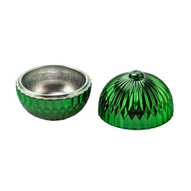 China Wholesale Creative Christmas Bauble Glass Candle Jars with Lids manufacturer