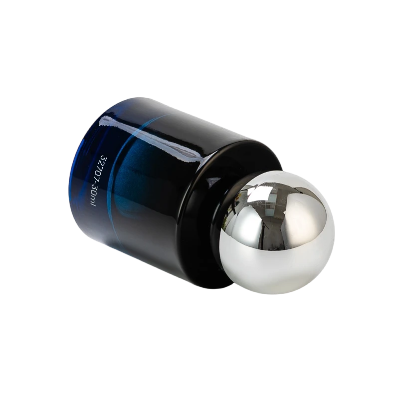 الصين الجملة الزجاجة العطور الزجاجية الزجاجية الزجاجية الزجاجية الزرقاء الإبداعية بالجملة الصانع