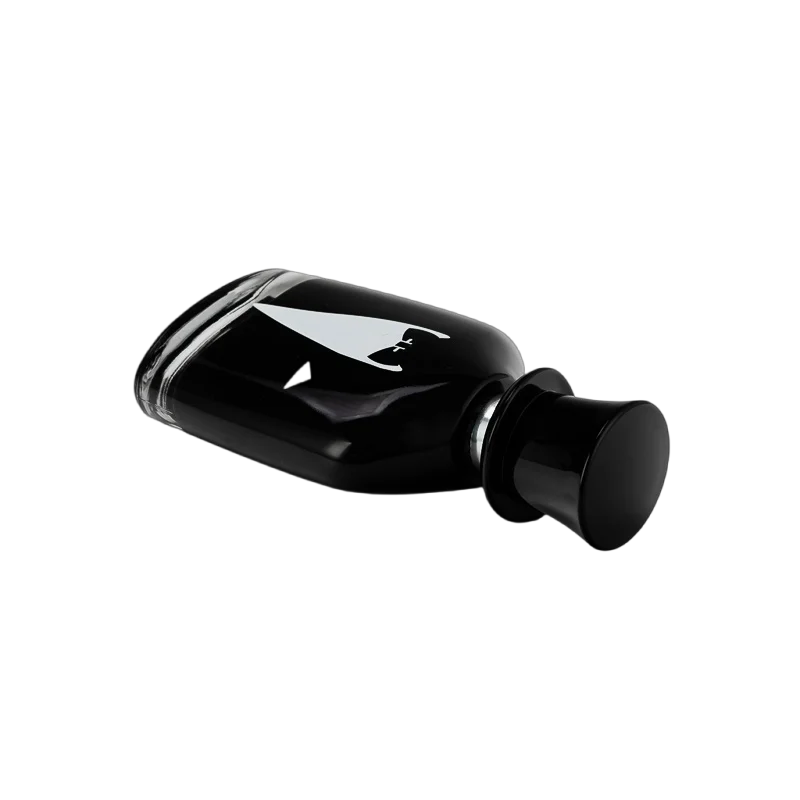 China Wholesale vintage gentleman-style black glass perfume bottles manufacturer