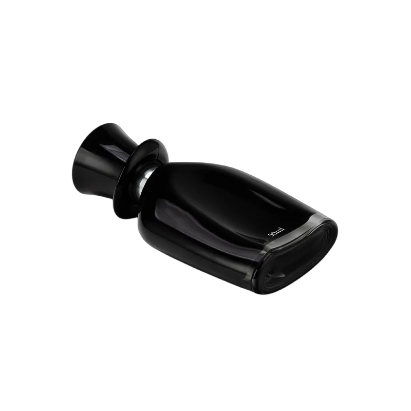 China Wholesale vintage gentleman-style black glass perfume bottles manufacturer