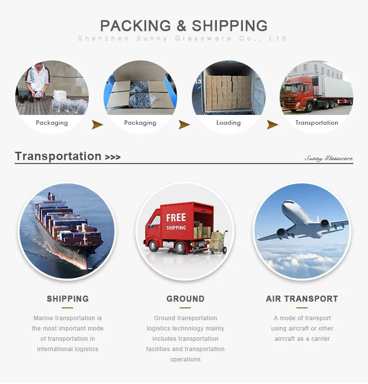 glass candle jars packing