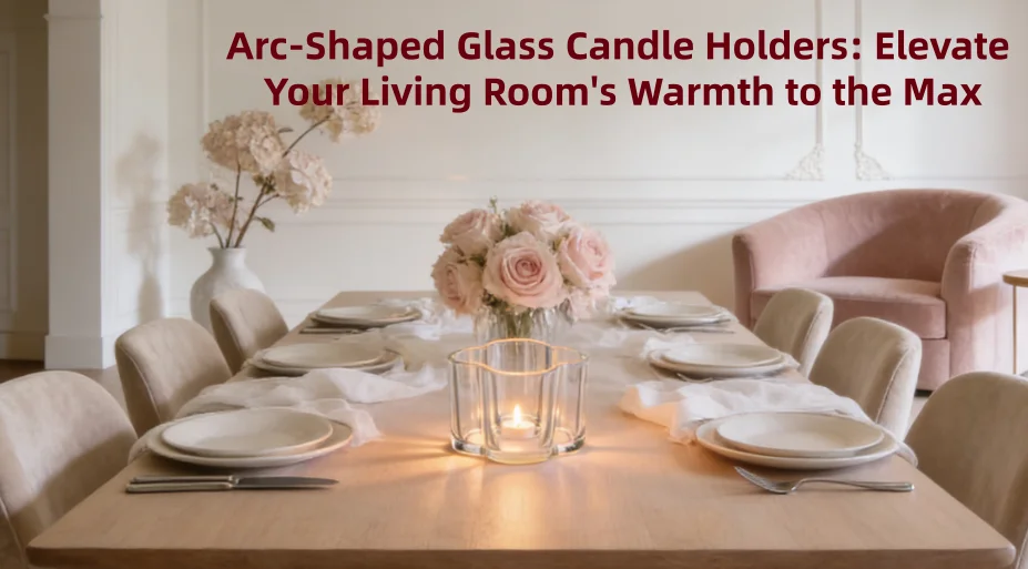Arc-Shaped Glass Candle Holders: Elevate Your Living Room's Warmth to the Max