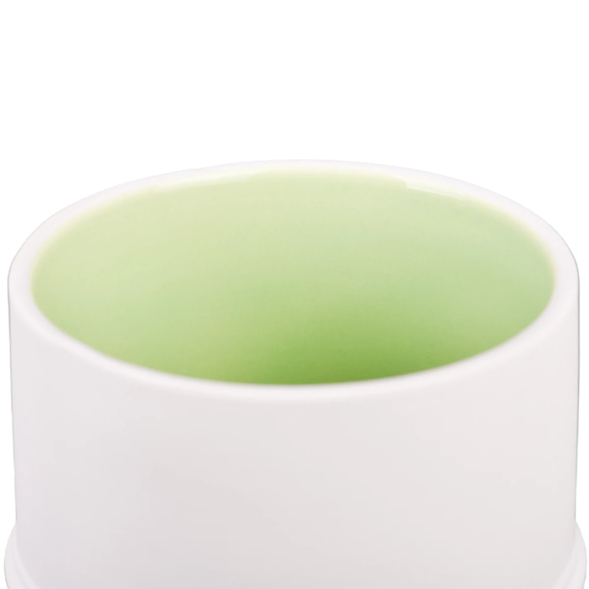 الصين بيع المصنع مباشرة لأوعية الشموع الخزفية البيضاء والخضراء مع الأغطية الصانع