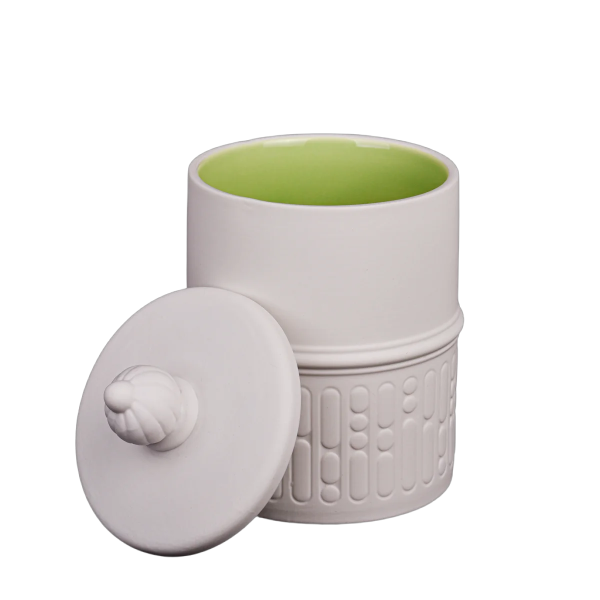 Wholesale simple and elegant ceramic candle jars with lids
