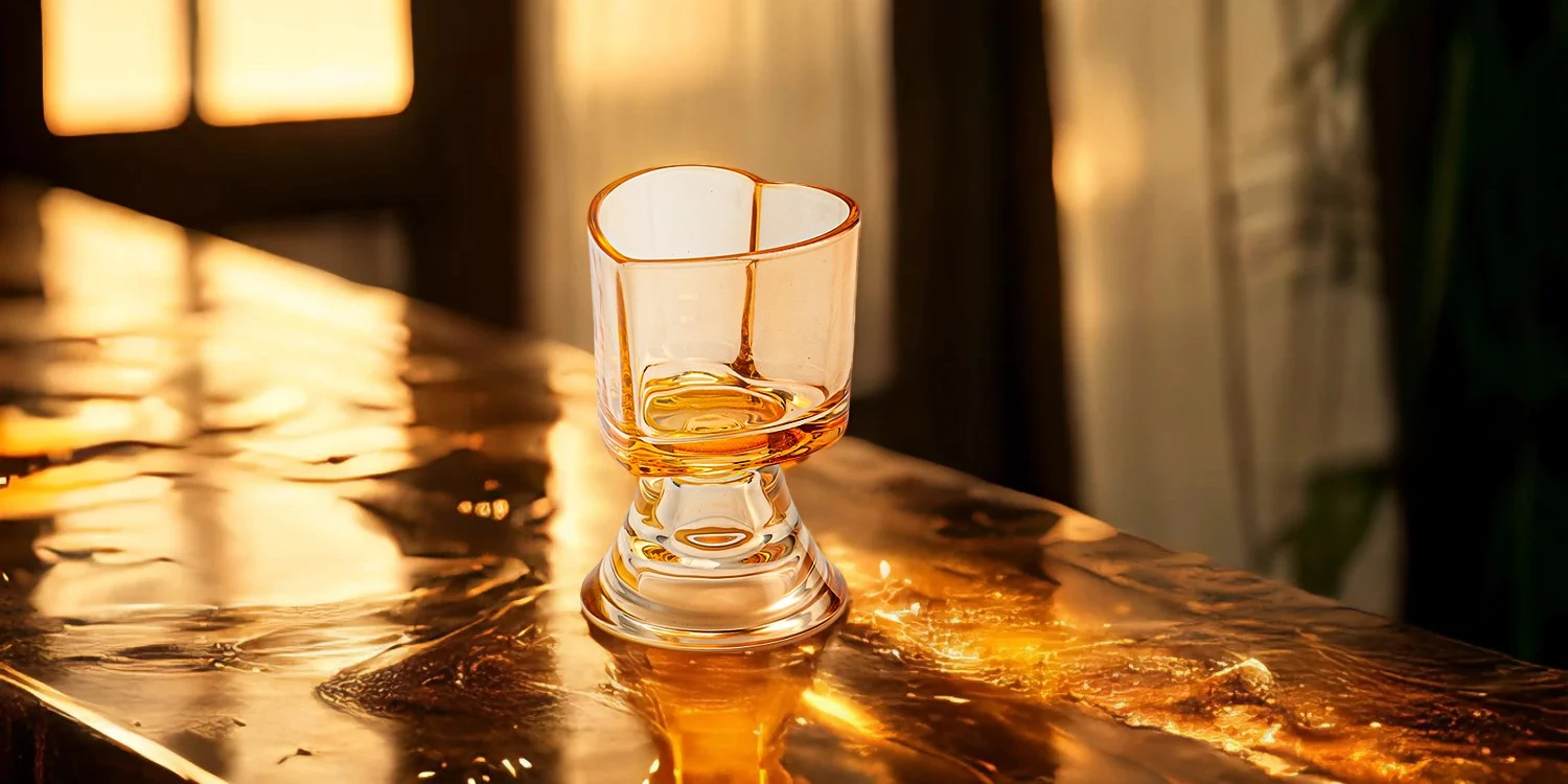 Luxury custom-made amber glass dual-purpose glass candle holder