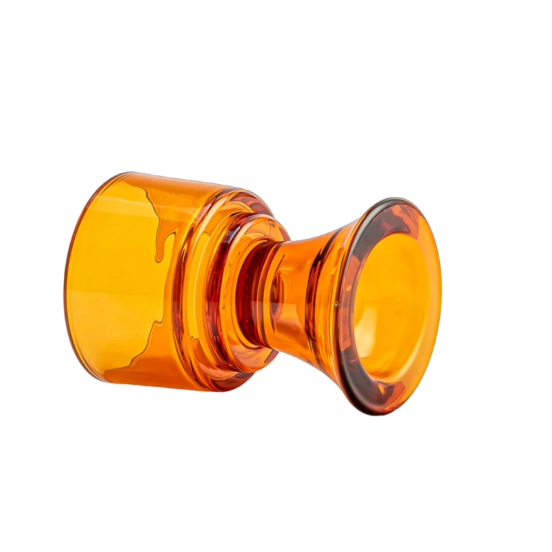 中国 批发琥珀色玻璃烛台桌面装饰 制造商