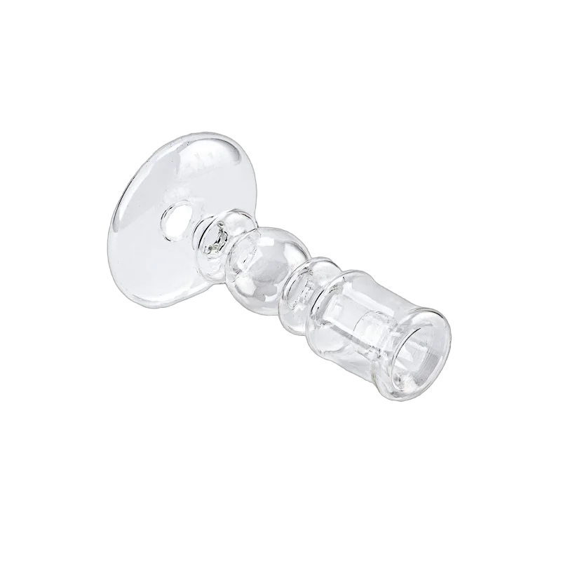 China Newly designed transparent glass candlestick long pole shape candle holder decoration manufacturer