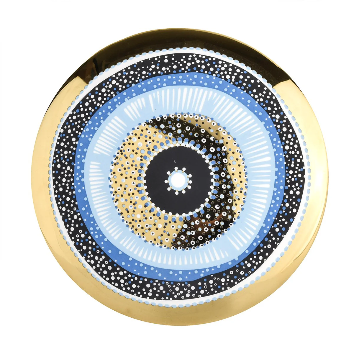 China Wholesale black gold enamel pattern ceramic candle jars with lids manufacturer