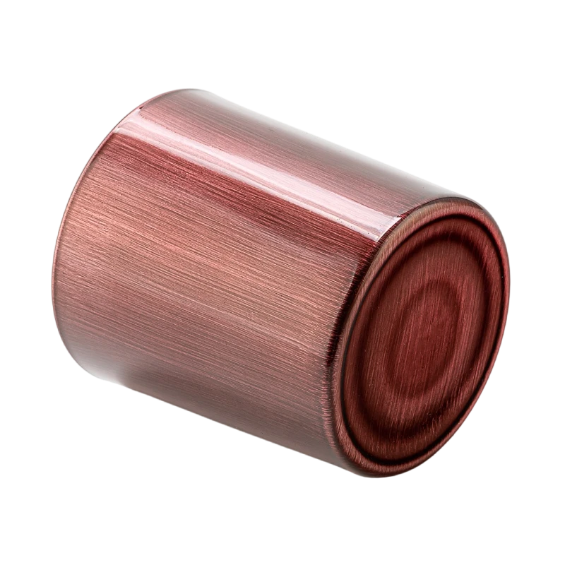 China Wholesale custom-made vintage red-brown brushed glass candle jars manufacturer