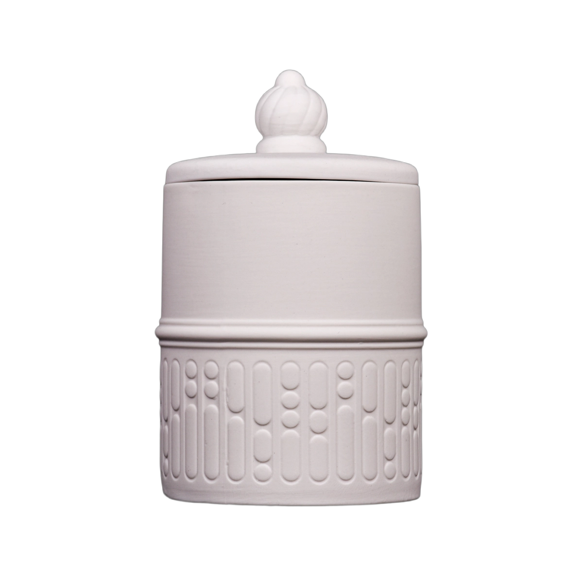 China Luxury custom-made pure white ceramic glass candle holder with a lid for candle making manufacturer