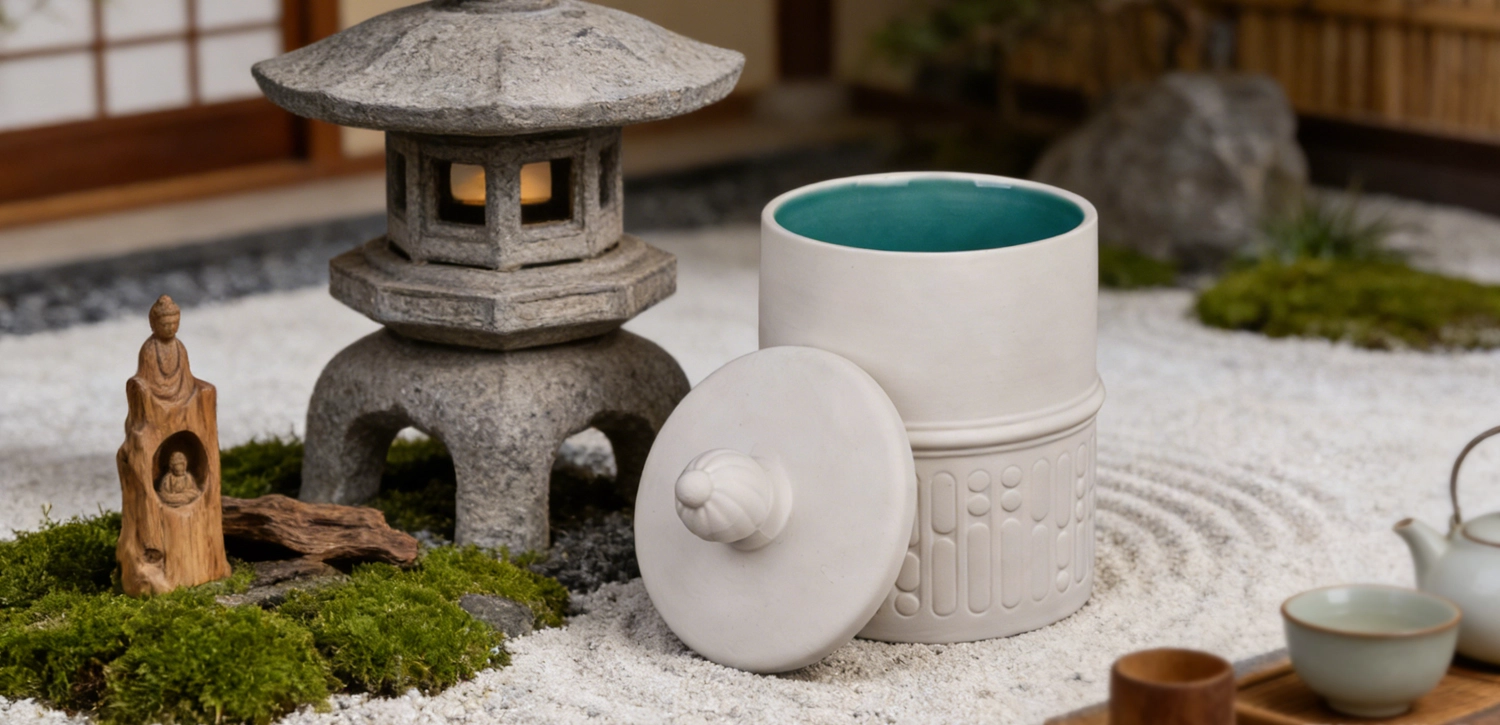 Wholesale peacock blue glazed ceramic candle jar with lids