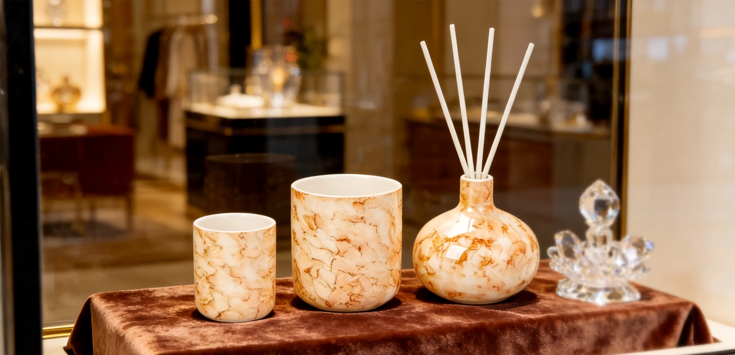  Wholesale Custom Cream Speckled Glaze Ceramic Candle Jar