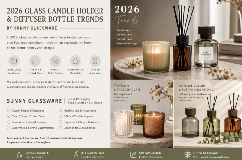 2026 Glass Candle Holder & Diffuser Bottle Trends | Sunny Glassware